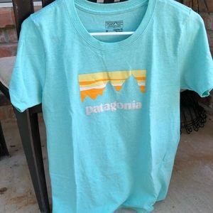 Womens blue Patagonia T-shirt